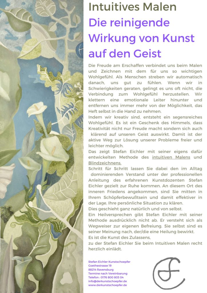 Kursangebot: Intuitives Malen - Stefan Eichler, Kunstschöpfer