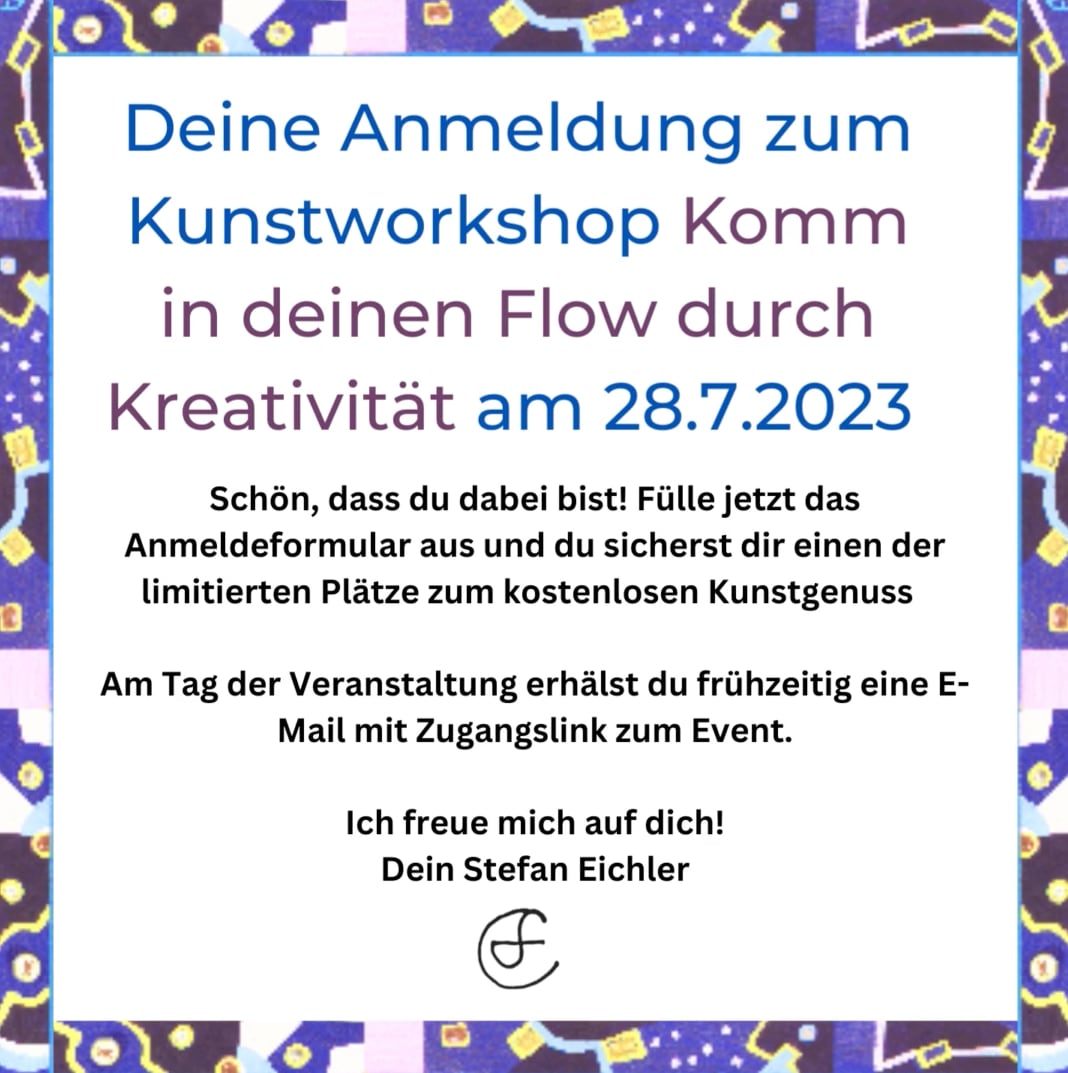 Anmeldung Workshop